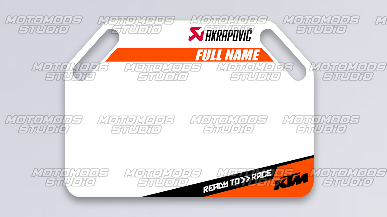 KTM Racing Team Pitboard